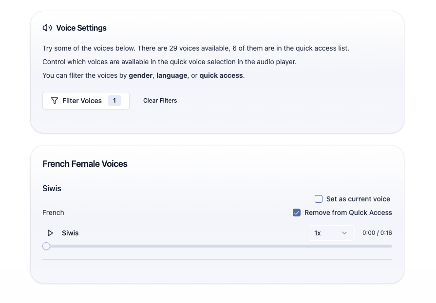 Quick Access Enabled