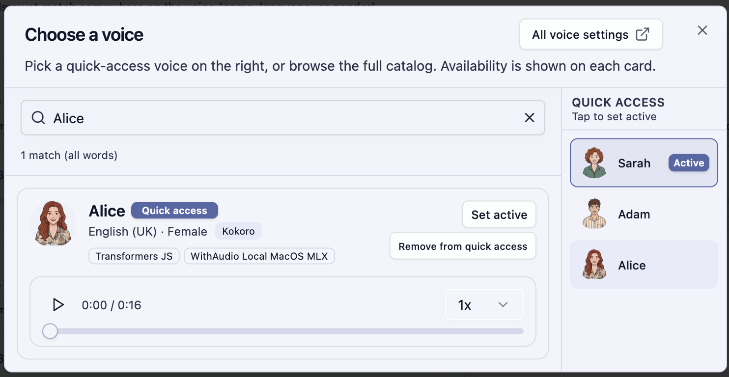 Quick Access Enabled