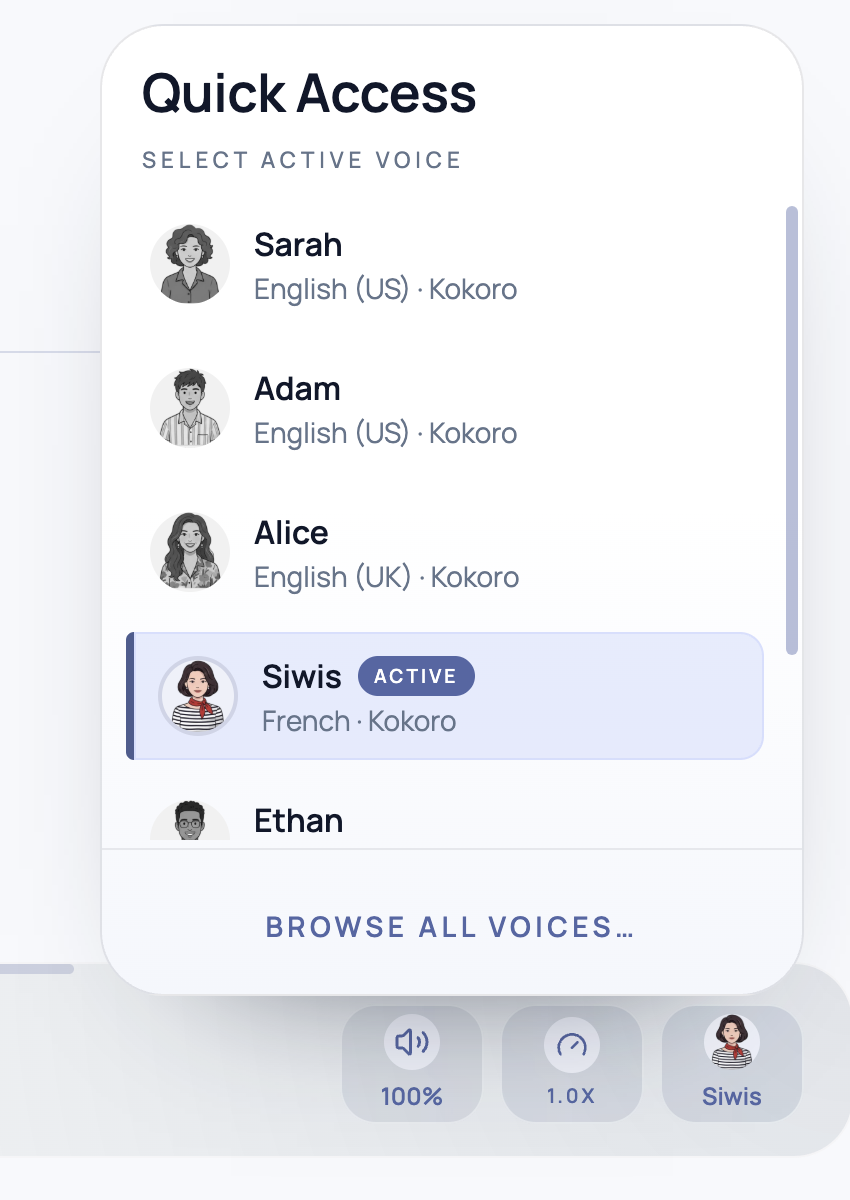 Using French Voice